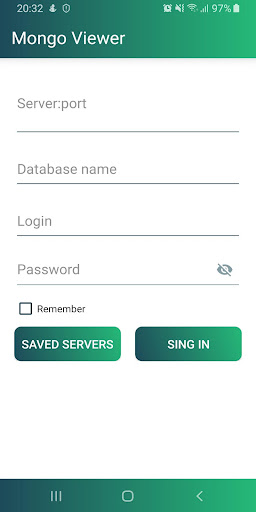 Android application Mongo Viewer screenshort