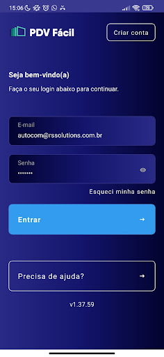 Android application PDV Fácil screenshort