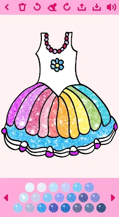Dress Coloring Game for girls - Screenshot 1