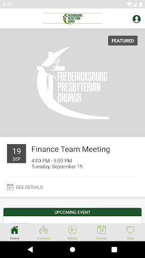 Android application Fredericksburg Presbyterian screenshort