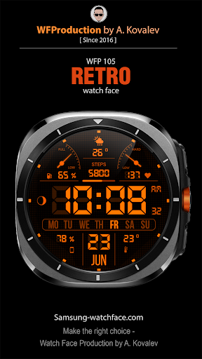 WFP 105 Retro watch face screenshot 24