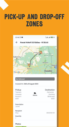 Moving Parcels Driver Screen 3
