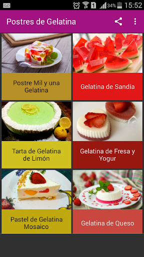 Postres de Gelatina