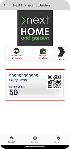 Next Home and Garden Rewards Screen 2