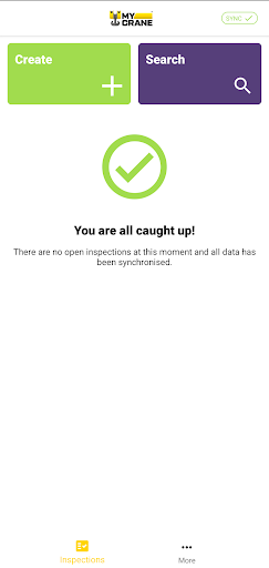 Android application MYCRANE Inspections screenshort