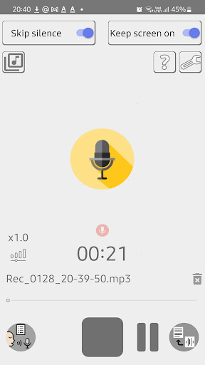 Recorder with Speech To Text Screen 3
