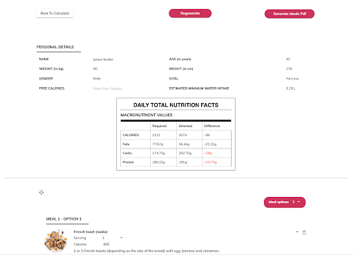 Android application The Nutrition Program screenshort