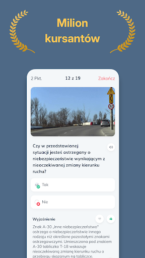 Android application Super Prawo Jazdy Tests screenshort