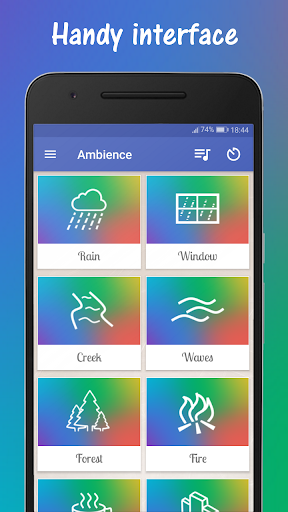 Android application Ambience: aural and visual screenshort