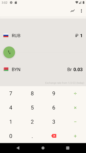 Android application BYN Ruble to Russian Ruble screenshort