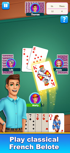 Android application King of Belote Card Game screenshort