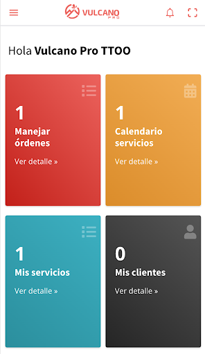 Android application VulcanoPro screenshort