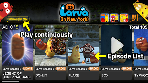 Android application Larva season 3(full version) screenshort