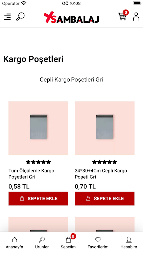 Android application YS Ambalaj screenshort