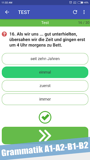 Test zur Deutsch Grammatik A1-