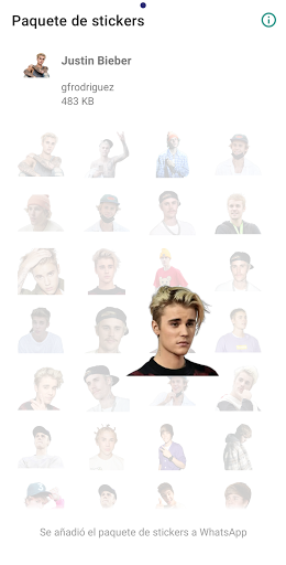 WAStickerApps - Justin Bieber Screen 3