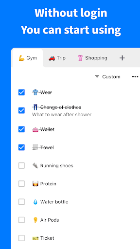 Screenshot of PrepList - Prepare & Remember