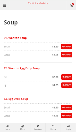 Mr Wok Marietta Online Order Screen 3
