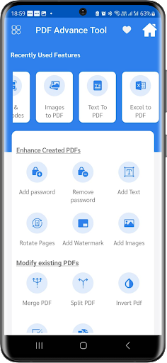 Advanced PDF tool Screen 3