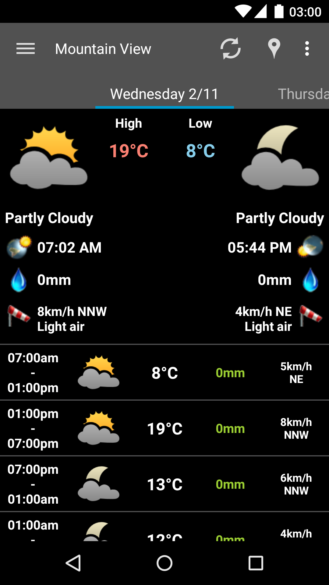 Android application AmberHome Weather Plus screenshort