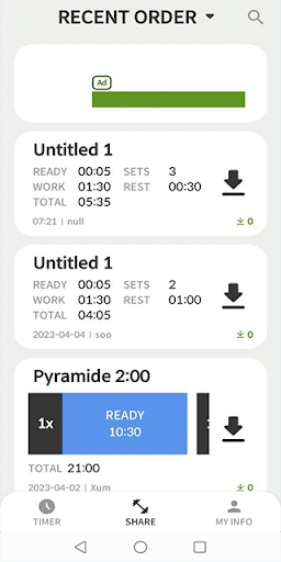 Workout Timer Screen 2