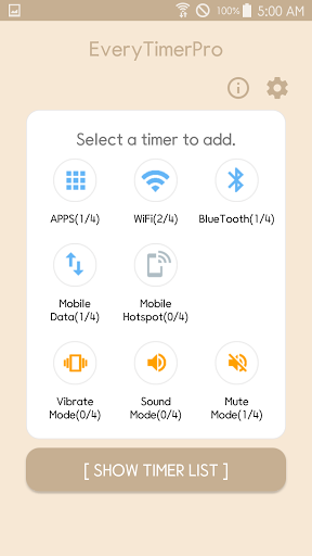 Android application Every Timer Pro - Auto on off screenshort