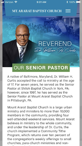Mount Ararat Baptist Church Screen 2
