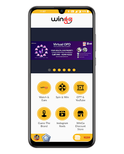 Android application WinGa - Watch, Win & Redeem screenshort