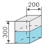 Volume of a rectangular tank icon
