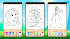 screenshot of Princess Coloring Game