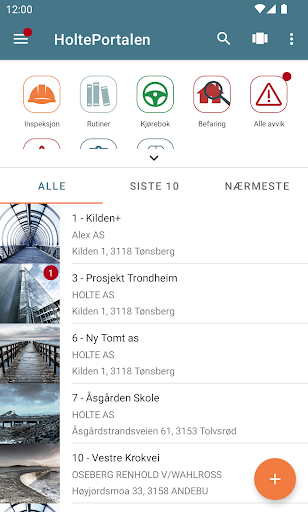 Android application HoltePortalen screenshort