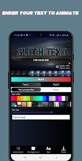 Glitch Intro Maker Screen 2