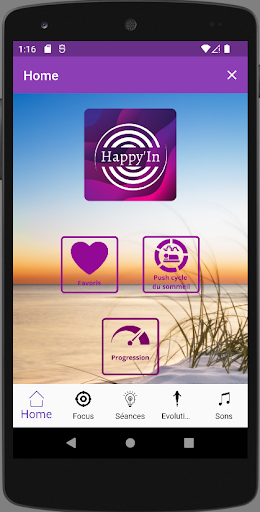Android application Happy'In - hypnose screenshort