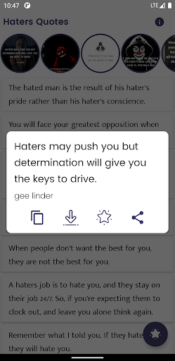 Haters Quotes and Sayings Screen 3