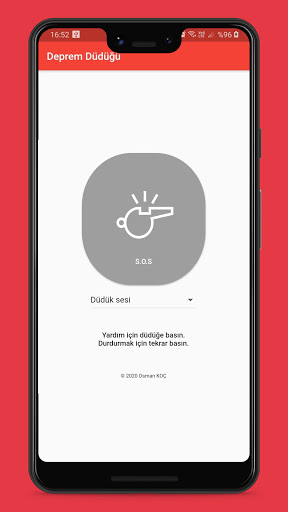Earthquake Whistle (SOS) Screen 2