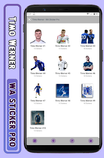 Android application Timo Werner - WA Sticker Pro screenshort