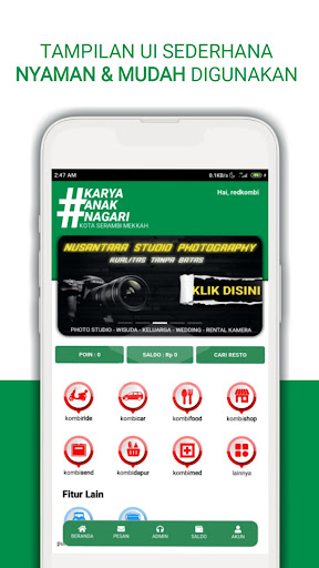 Android application Kombi screenshort