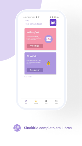 Android application Sinalário em Libras screenshort