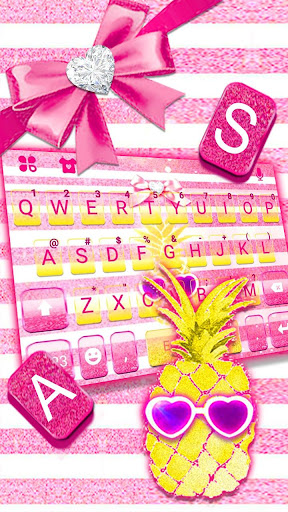 Cool Girly Pineapple Keyboard Screen 2