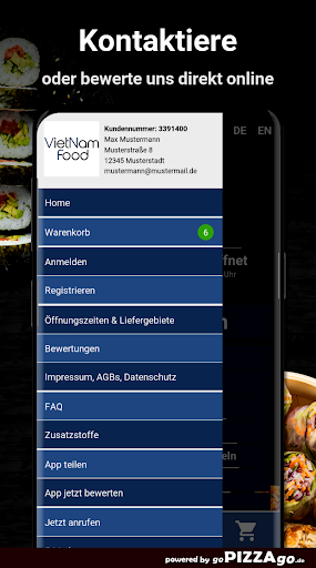 VietNam Food Hamburg Screen 3