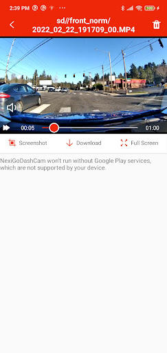 NexiGo Dash Cam Screen 2