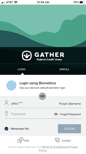 Android application Gather VISA screenshort