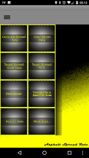 Asphalt Spread Rate Screen 2