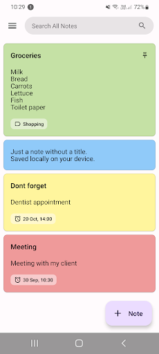 Android application Compose Notes screenshort