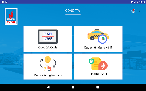 Android application PVOIL Station screenshort