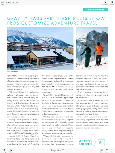 PSIA AASI Snow Pro Library Screen 3