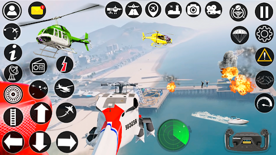ينقذ هليكوبتر جهاز محاكاة 3D