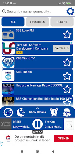 Android application South Korea Radios screenshort