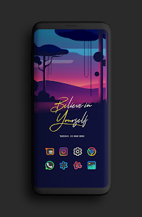 Color Line DARK Icon Pack Исправленный Apk 1