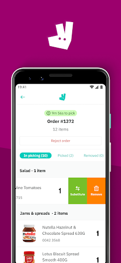 Android application Deliveroo Order Picker screenshort